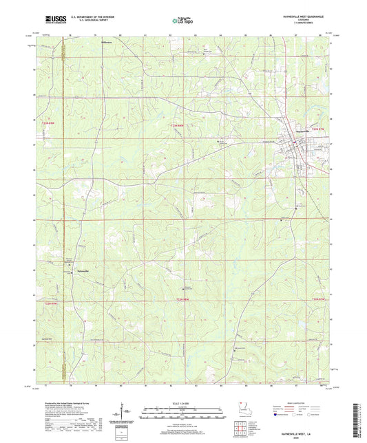 Haynesville West Louisiana US Topo Map Image
