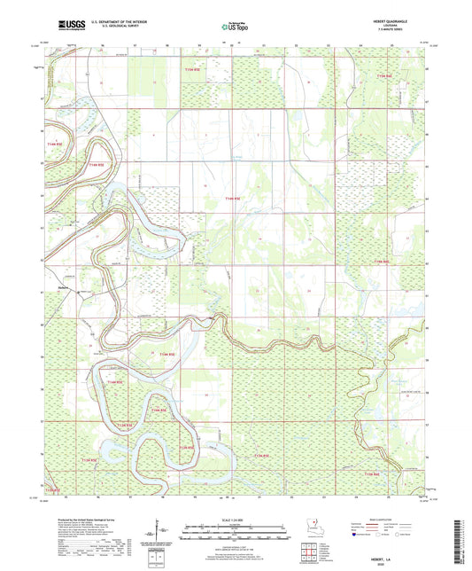 Hebert Louisiana US Topo Map Image