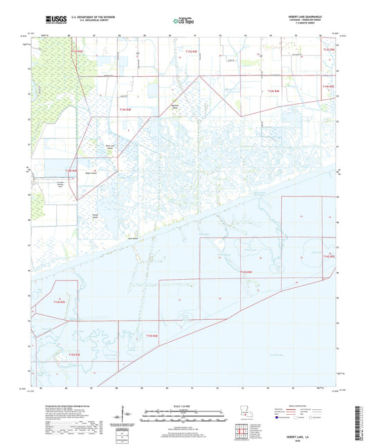 Hebert Lake Louisiana US Topo Map Image