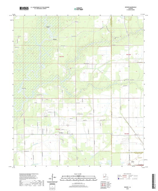 Hecker Louisiana US Topo Map Image