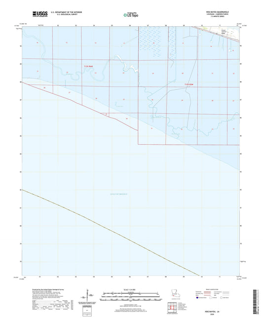 Hog Bayou Louisiana US Topo Map Image