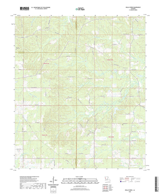 Hollis Creek Louisiana US Topo Map Image
