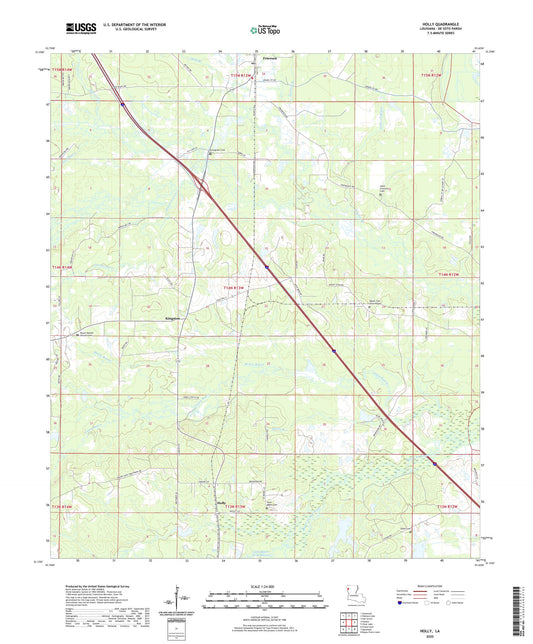 Holly Louisiana US Topo Map Image