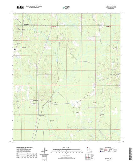 Hughes Louisiana US Topo Map Image