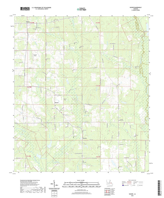 Husser Louisiana US Topo Map Image
