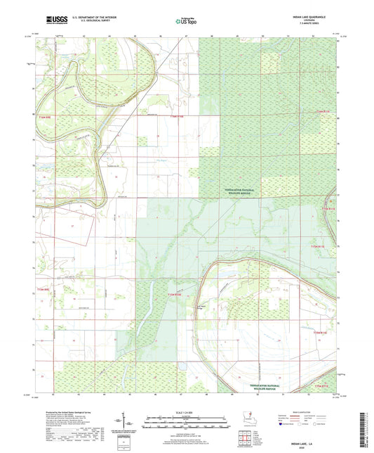 Indian Lake Louisiana US Topo Map Image