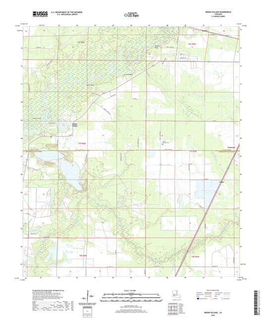 Indian Village Louisiana US Topo Map Image