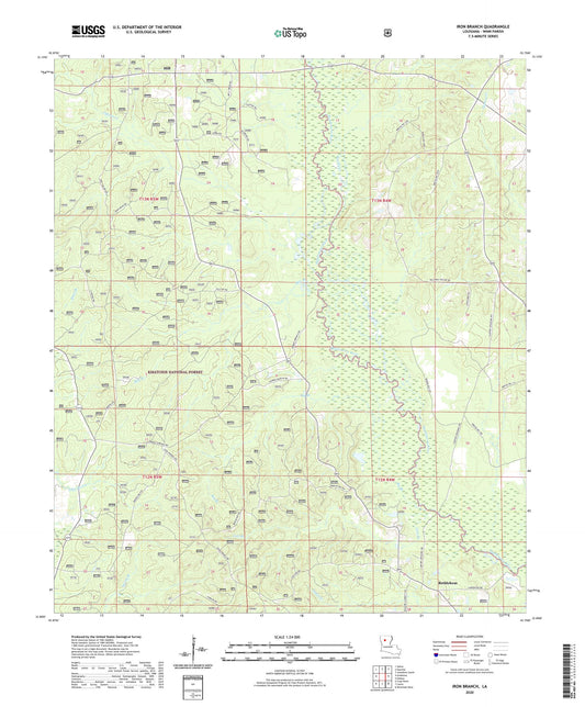 Iron Branch Louisiana US Topo Map Image