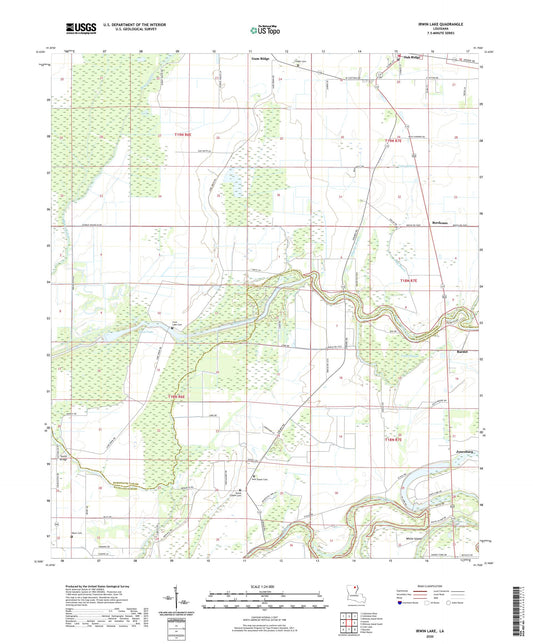 Irwin Lake Louisiana US Topo Map Image