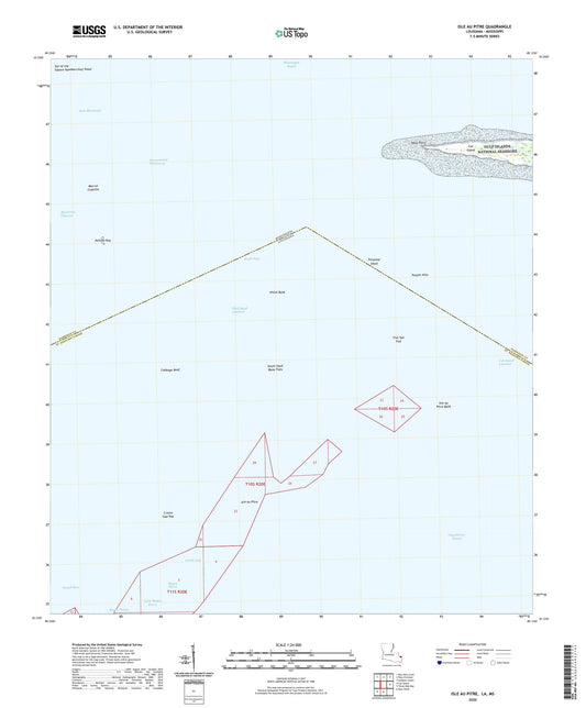 Isle au Pitre Louisiana US Topo Map Image