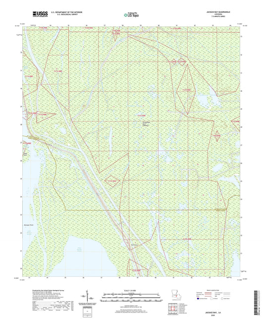 Jackass Bay Louisiana US Topo Map Image