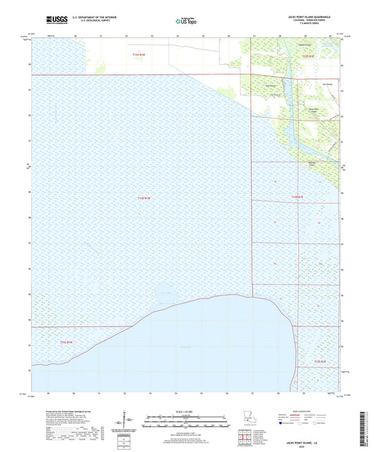 Jacks Point Island Louisiana US Topo Map Image
