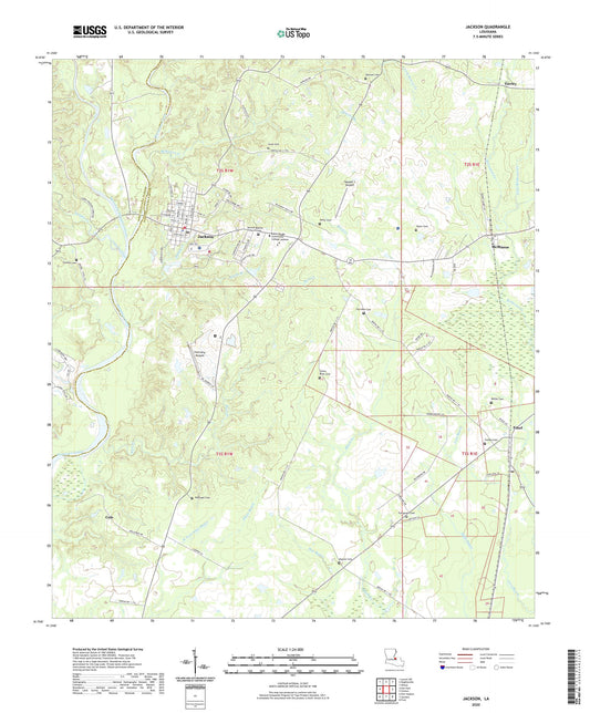 Jackson Louisiana US Topo Map Image