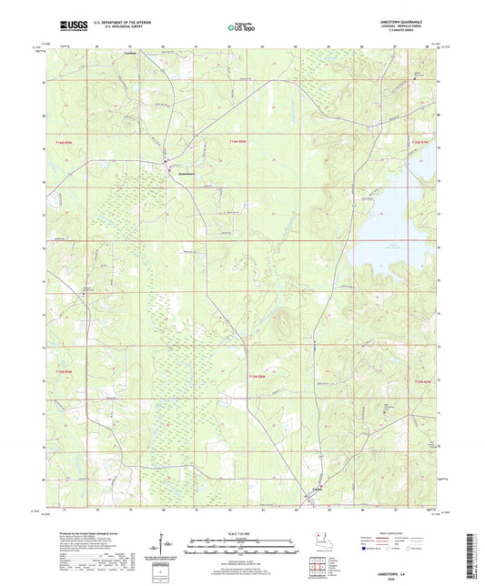 Jamestown Louisiana US Topo Map Image