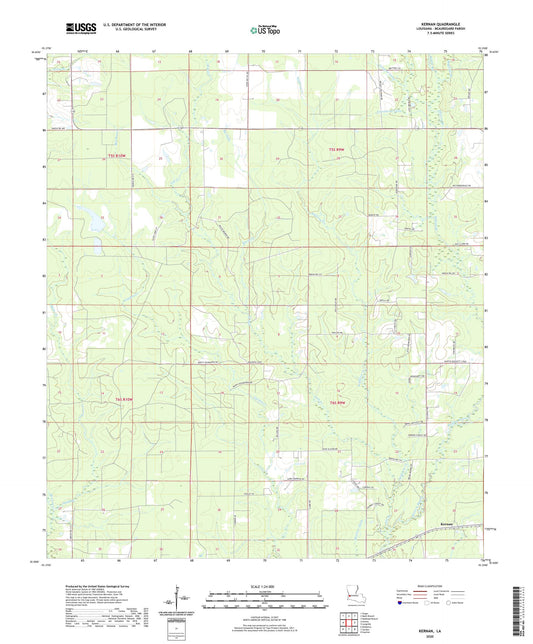 Kernan Louisiana US Topo Map Image