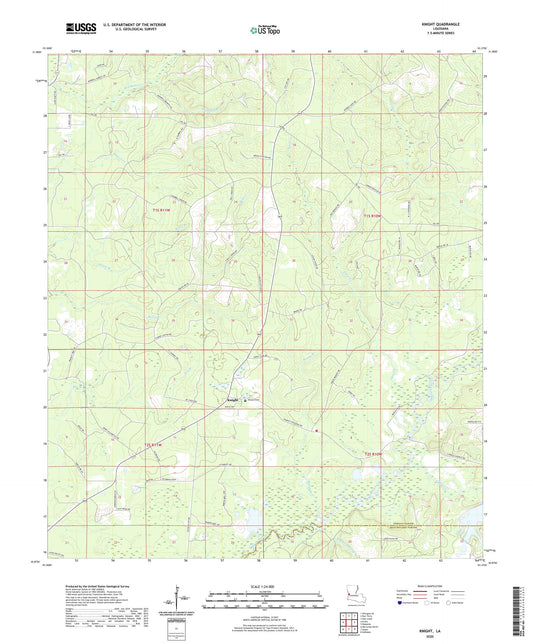 Knight Louisiana US Topo Map Image