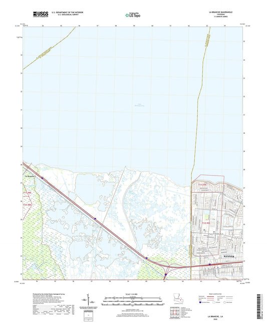 La Branche Louisiana US Topo Map Image