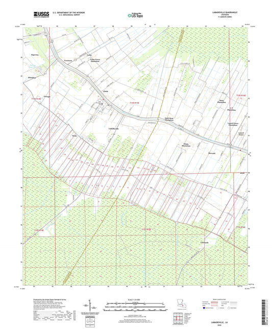 Labadieville Louisiana US Topo Map Image