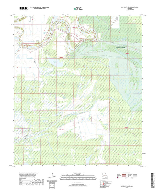 Lac Sainte Agnes Louisiana US Topo Map Image