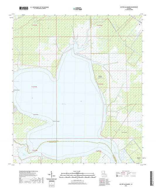 Lac des Allemands Louisiana US Topo Map Image