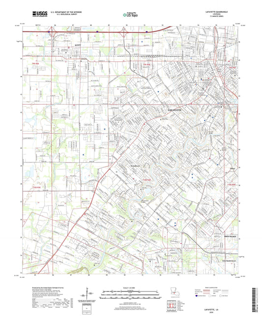 Lafayette Louisiana US Topo Map Image