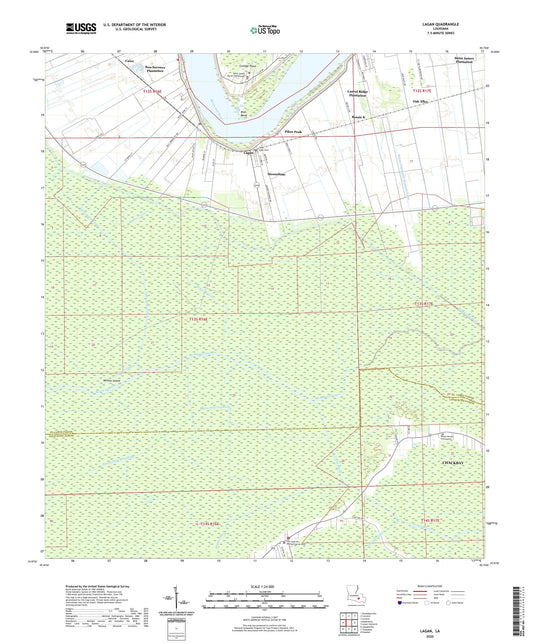 Lagan Louisiana US Topo Map Image