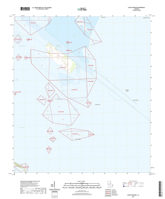 Lake Athanasio Louisiana US Topo Map Image