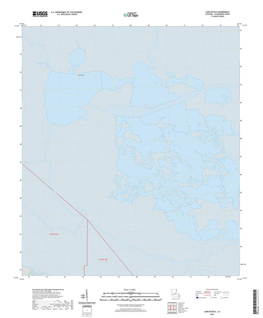 Lake Batola Louisiana US Topo Map Image