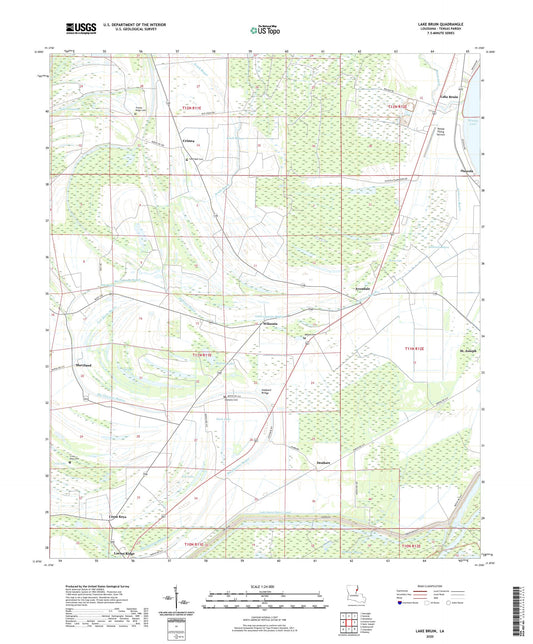 Lake Bruin Louisiana US Topo Map Image