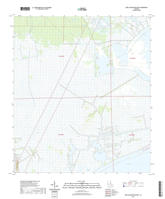 Lake Cataouatche West Louisiana US Topo Map Image