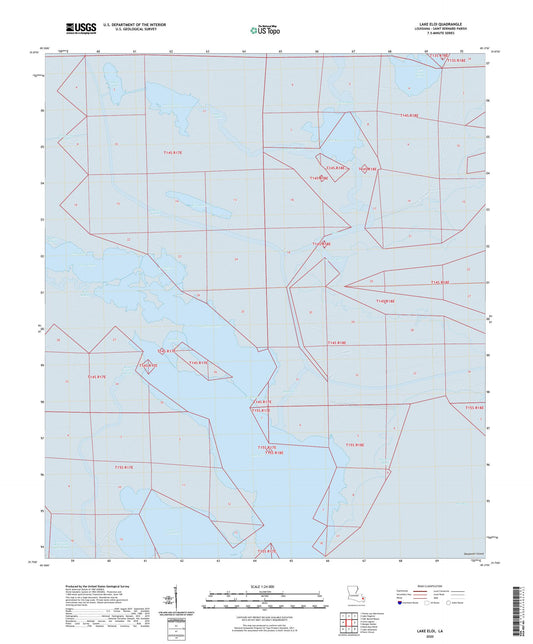 Lake Eloi Louisiana US Topo Map Image