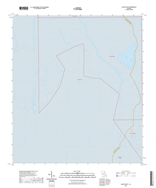 Lake Felicity Louisiana US Topo Map Image