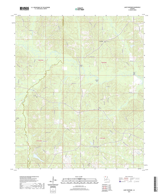 Lake Foursome Louisiana US Topo Map Image