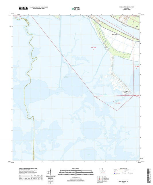 Lake Laurier Louisiana US Topo Map Image