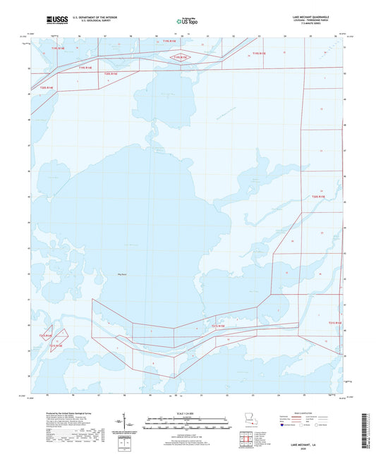 Lake Mechant Louisiana US Topo Map Image
