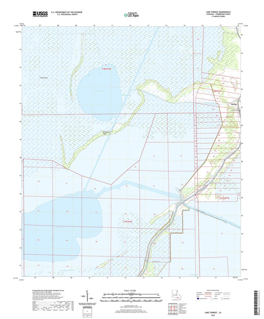 Lake Theriot Louisiana US Topo Map Image