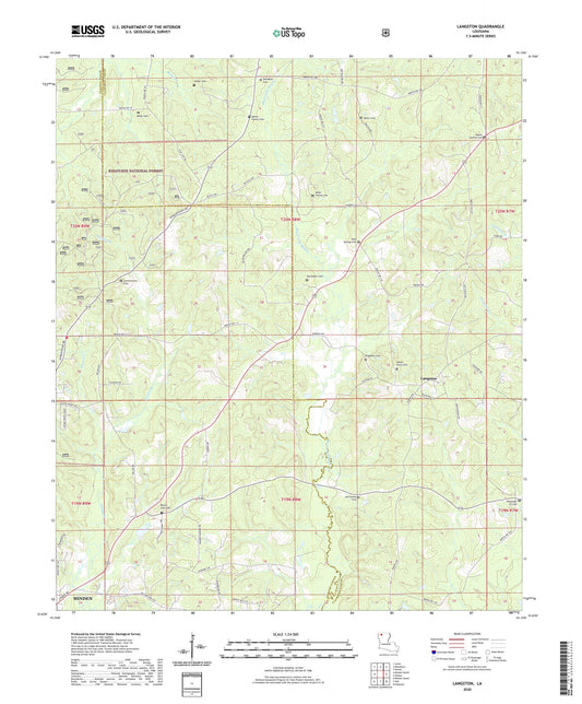 Langston Louisiana US Topo Map Image