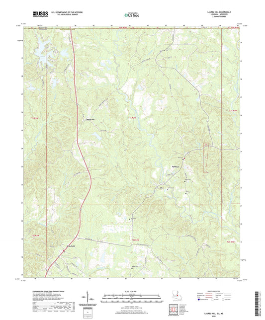 Laurel Hill Louisiana US Topo Map Image