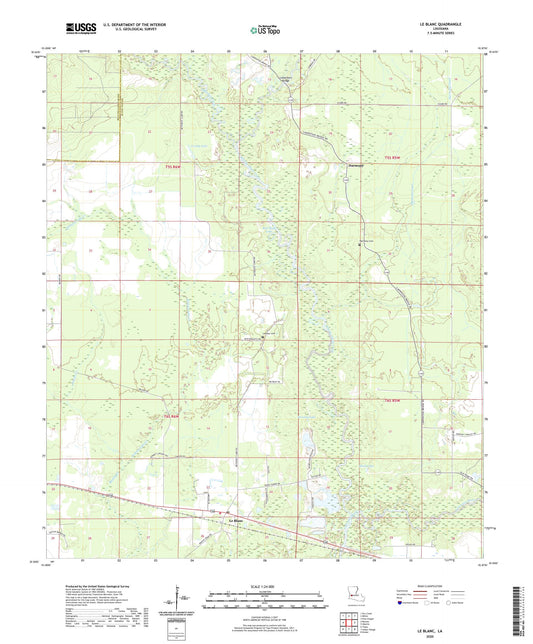 Le Blanc Louisiana US Topo Map Image