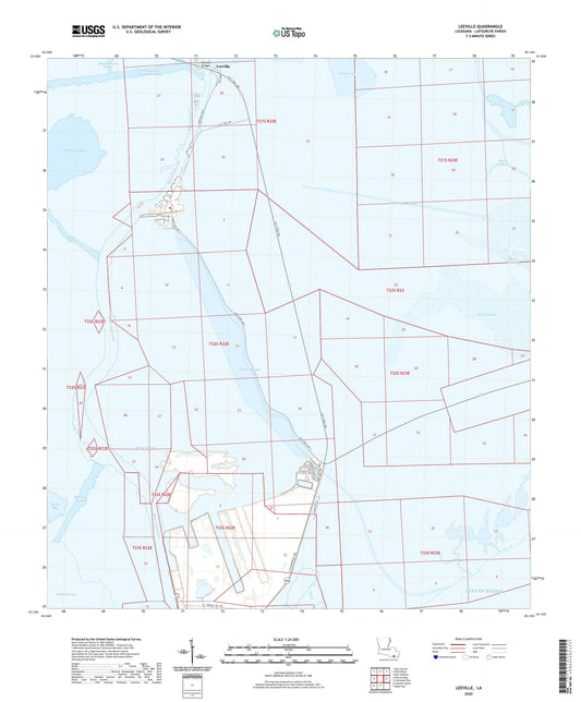 Leeville Louisiana US Topo Map Image