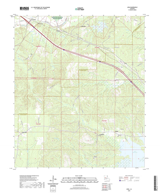 Lena Louisiana US Topo Map Image