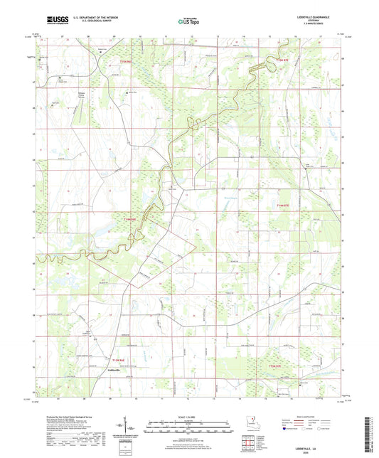 Liddieville Louisiana US Topo Map Image