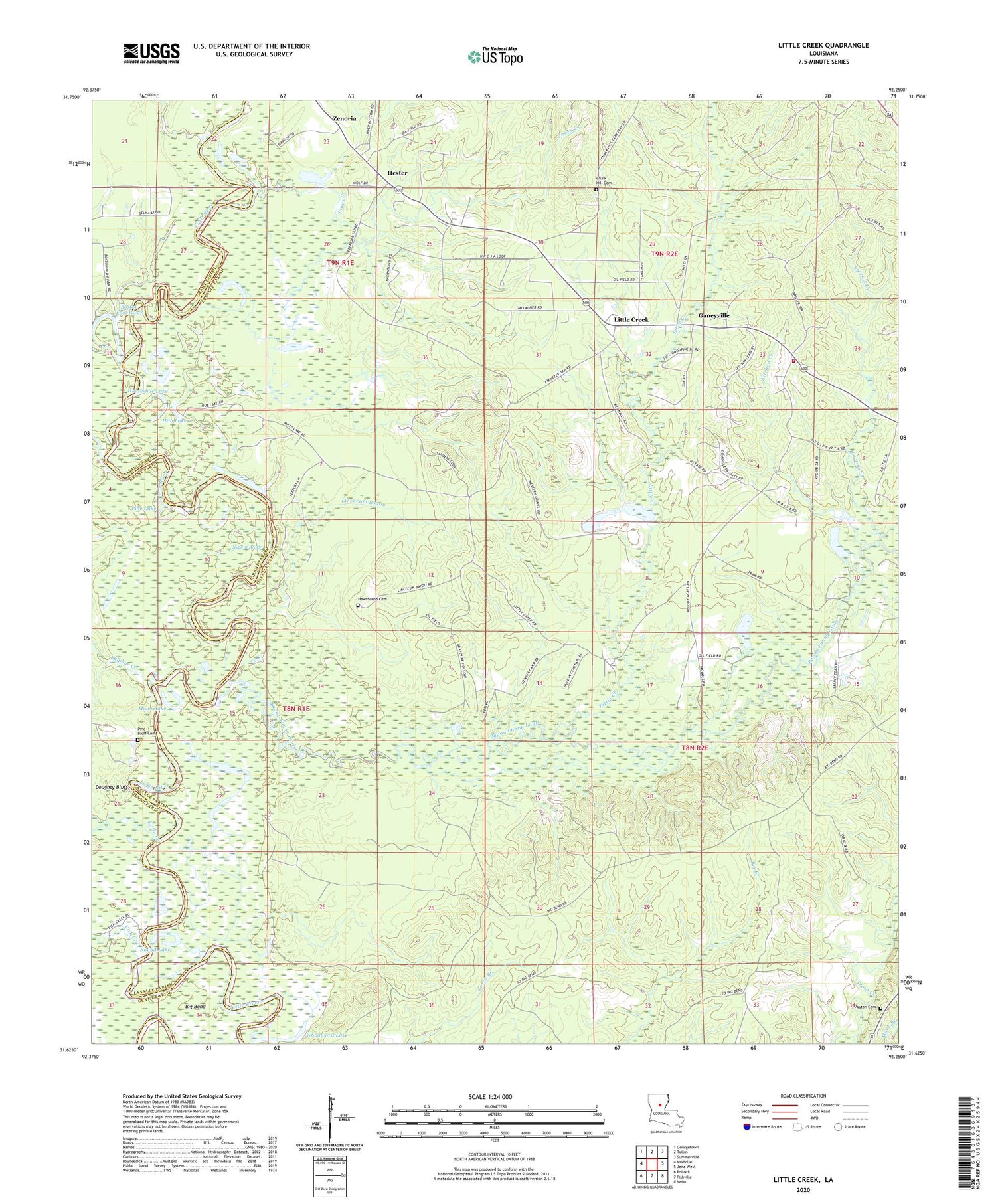 Little Creek Louisiana US Topo Map Image