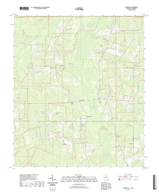 Liverpool Louisiana US Topo Map Image