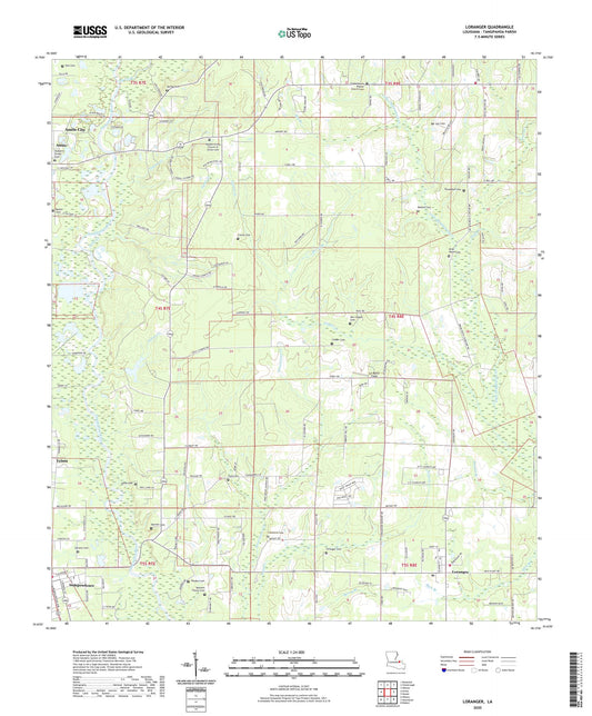 Loranger Louisiana US Topo Map Image
