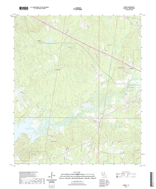 Loring Louisiana US Topo Map Image