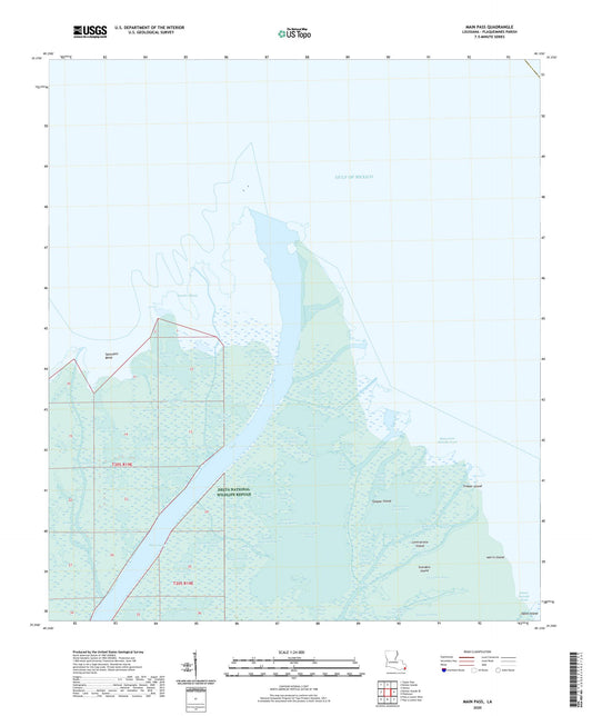Main Pass Louisiana US Topo Map Image