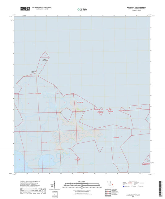 Malheureux Point Louisiana US Topo Map Image