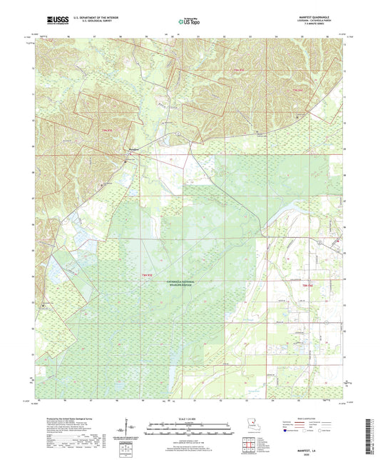 Manifest Louisiana US Topo Map Image