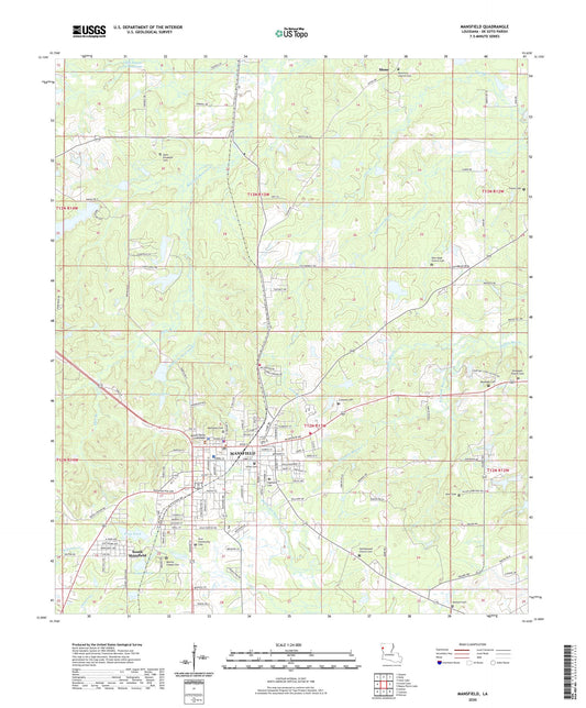 Mansfield Louisiana US Topo Map Image